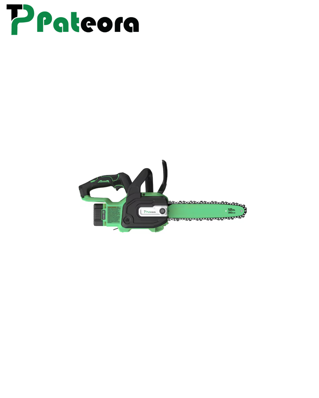 Pateora 20V MAX 12-Inch Compact Brushless Cordless Chainsaw Kit