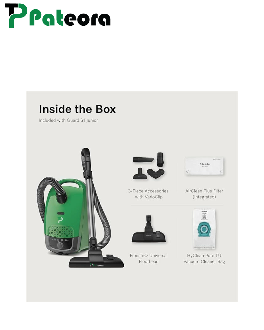 Pateora Miele Guard S1 Junior Bagged Cylinder Vacuum Cleaner