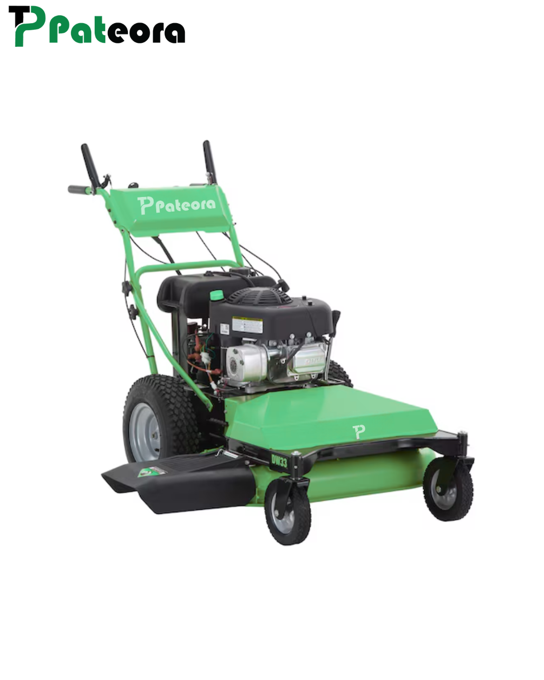 Pateora 33-Inch 344cc Gas Gear-Drive Wide-Area Walk-Behind Zero-Turn Mower